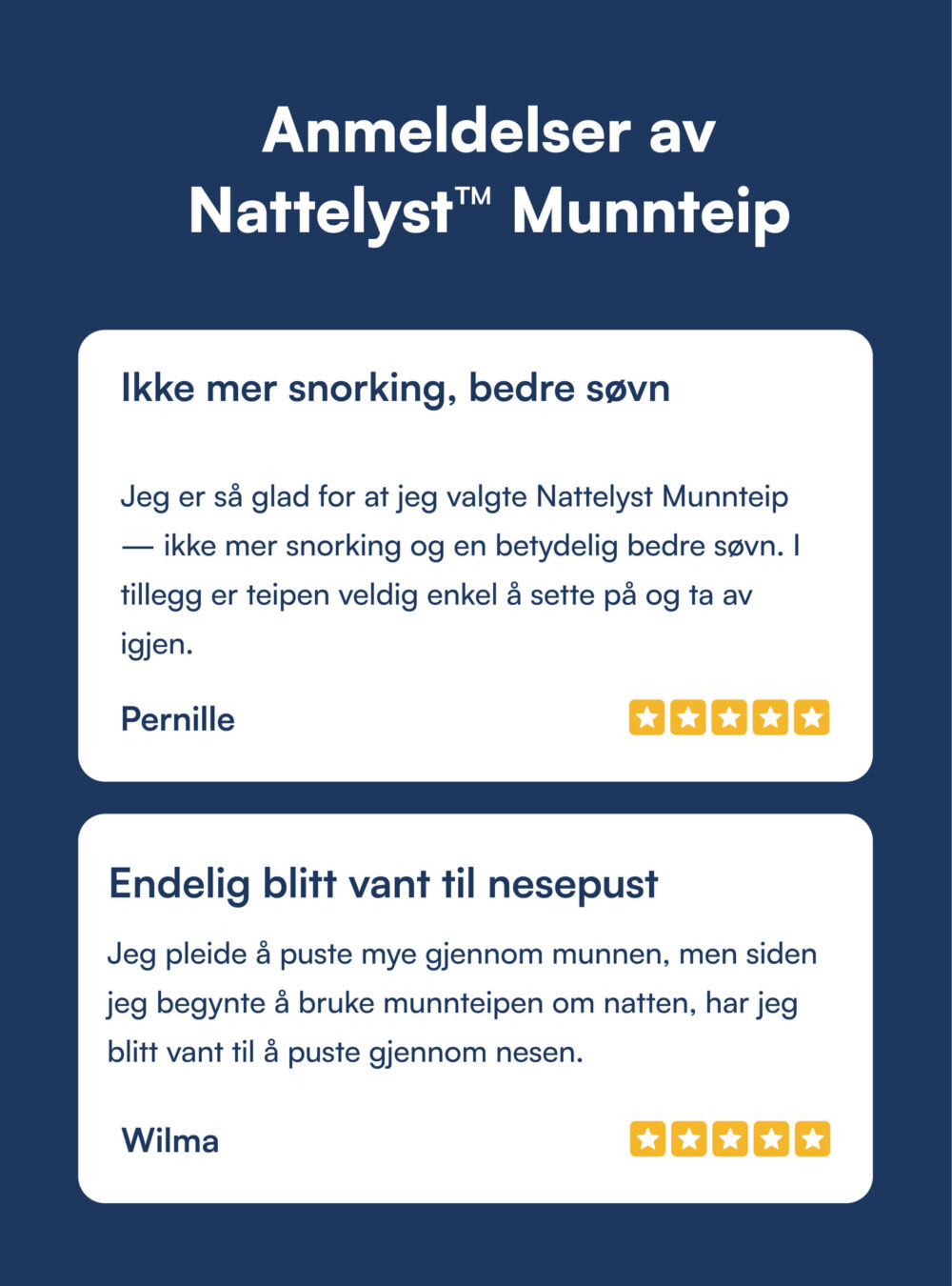 Nattelyst™ Munnteip
