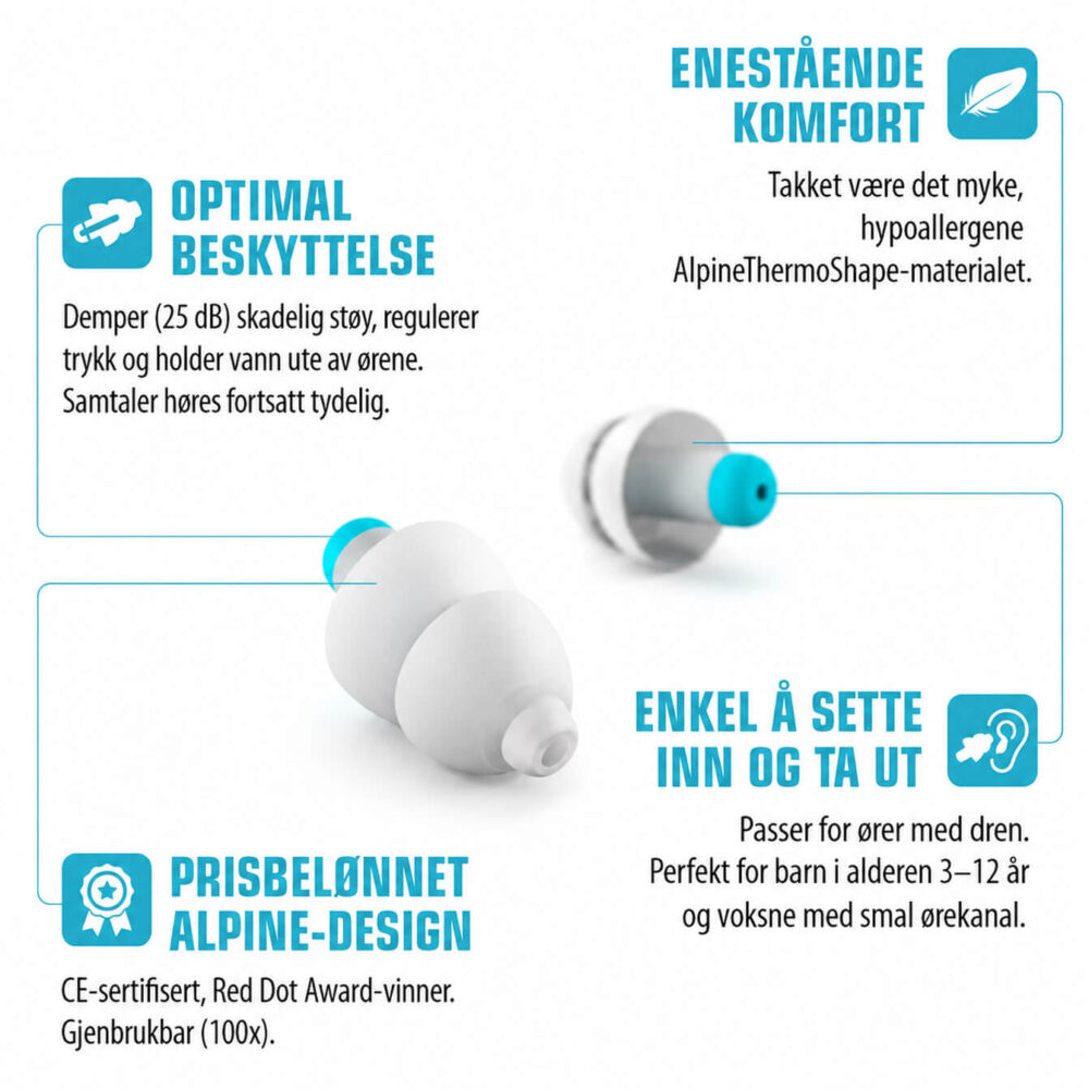 Ørepropper for barn (Pluggies)