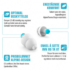 Ørepropper for barn (Pluggies)