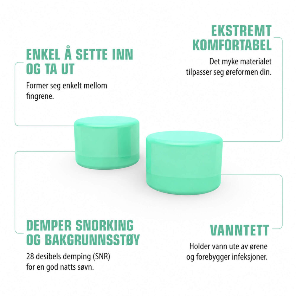 Silikonørepropper (6 stk.)