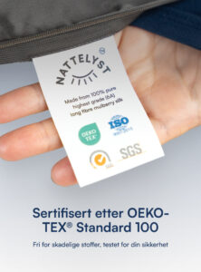 100% Mulberry Silke Putetrekk (OEKO-TEX) Mørkegrå