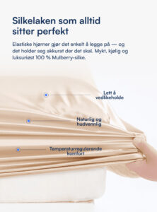 100% Morbærsilke Laken (OEKO-TEX) Beige