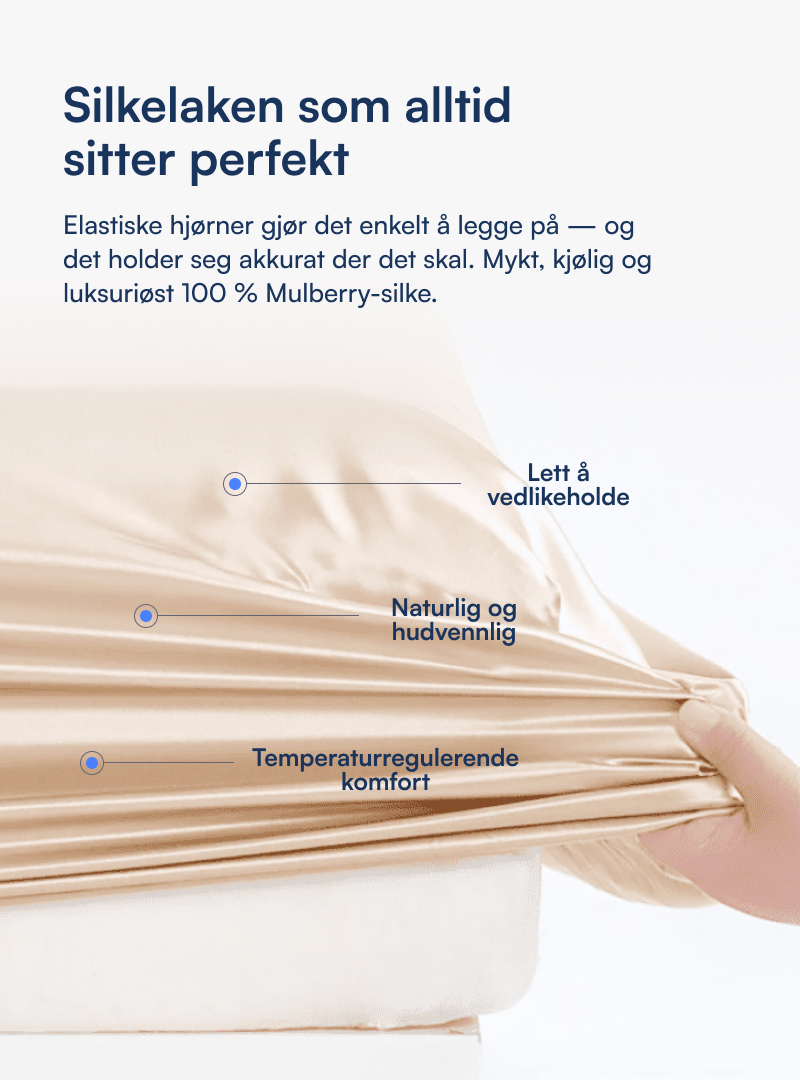 100% Morbærsilke Laken (OEKO-TEX) Beige