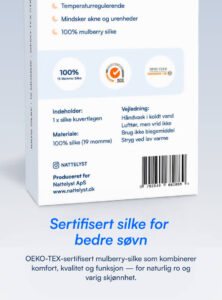 100% Morbærsilke Kuvertlaken (OEKO-TEX) Svart