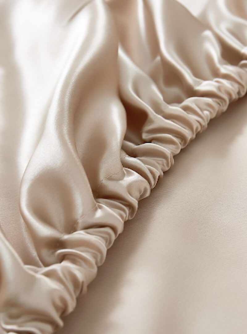 100% Morbærsilke Laken (OEKO-TEX) Beige
