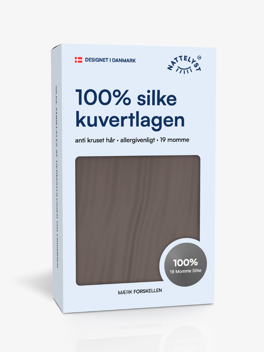 100% Morbærsilke Laken (OEKO-TEX) Mørkegrå