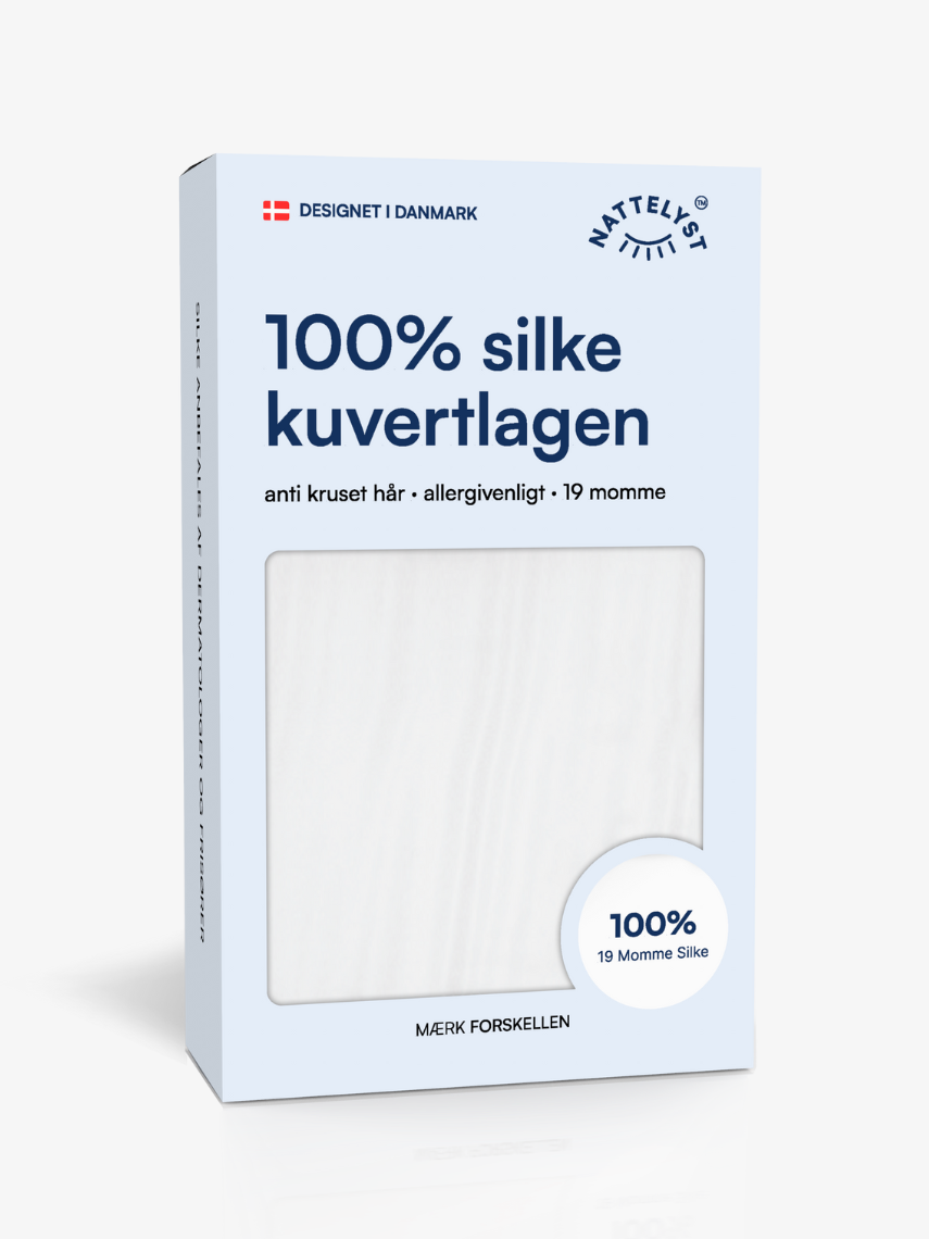 100% Morbærsilke Laken (OEKO-TEX) Hvit