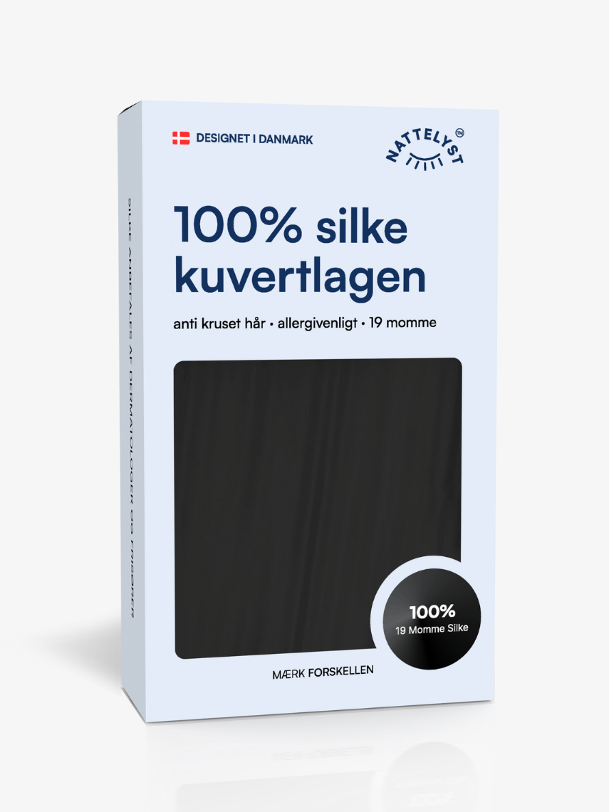 100% Morbærsilke Kuvertlaken (OEKO-TEX) Svart