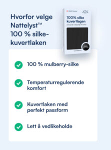 100% Morbærsilke Kuvertlaken (OEKO-TEX) Svart