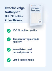 100% Morbærsilke Laken (OEKO-TEX) Hvit