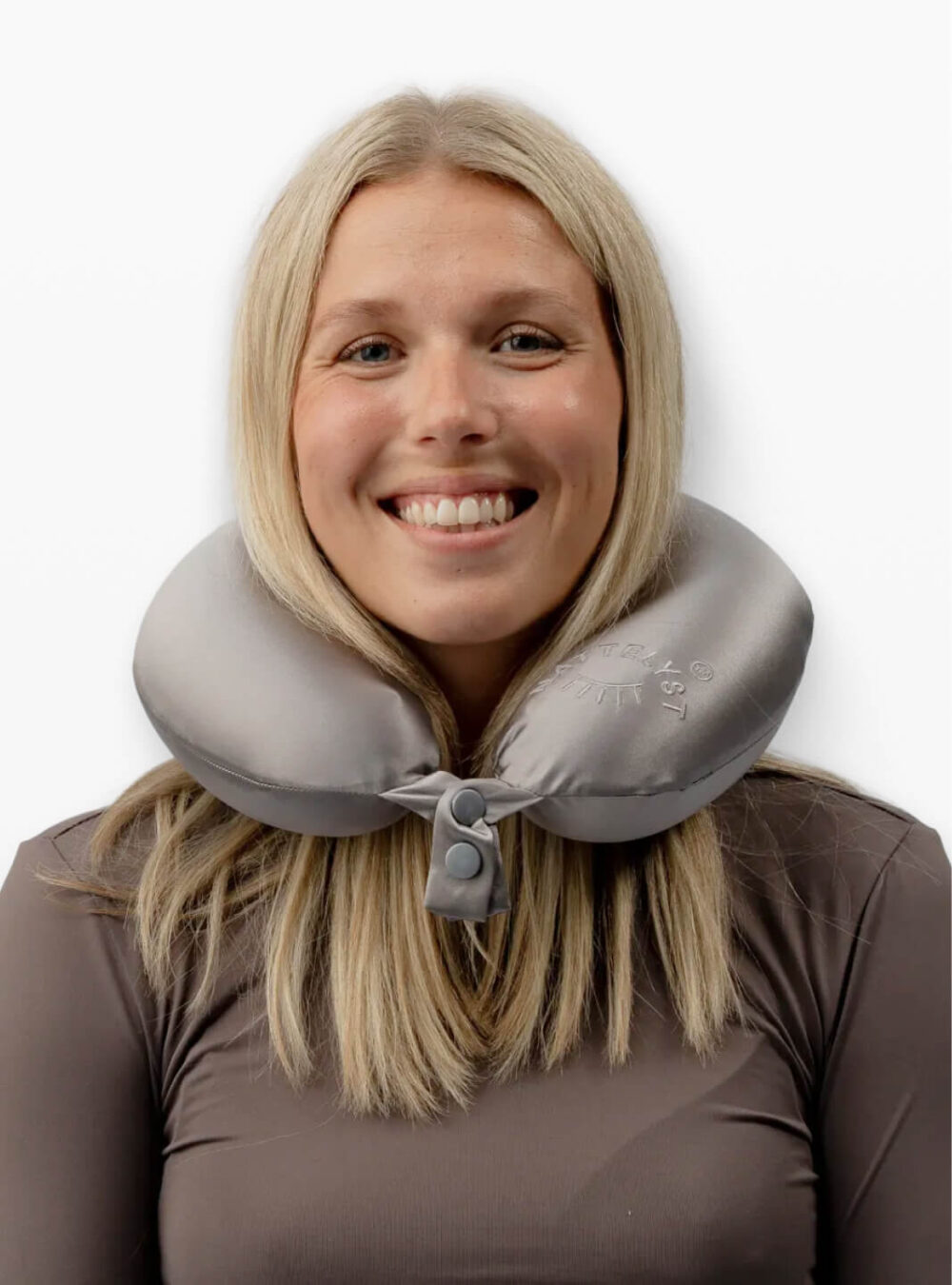 Nakkestøttepute 100% Mulberry-silke (OEKO-TEX) Grå
