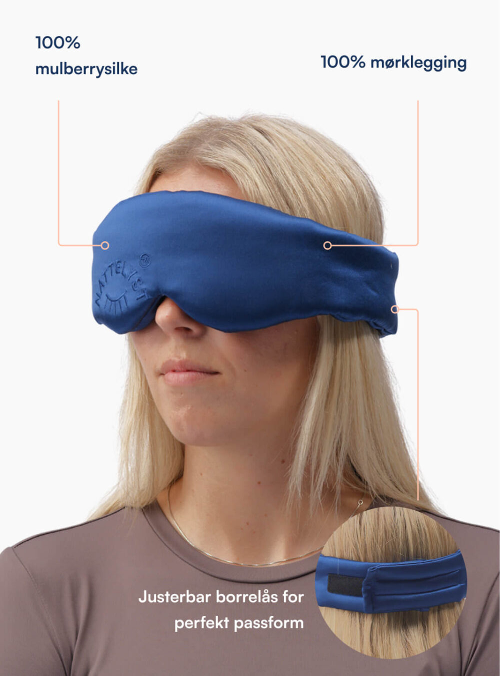 Mögli Sovemaske (100 % morbærsilke)