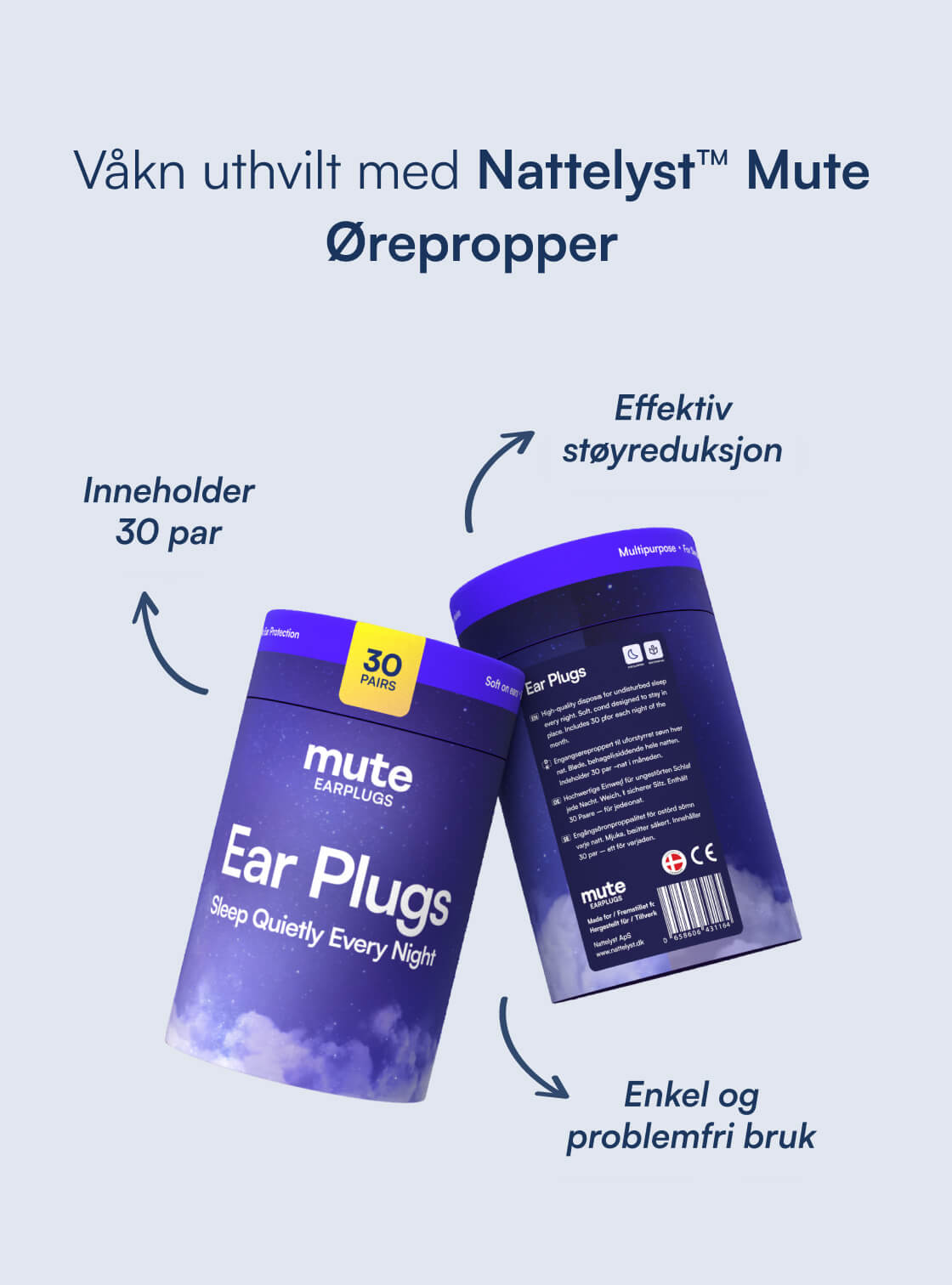Mute Søvn Ørepropper (30 stk)