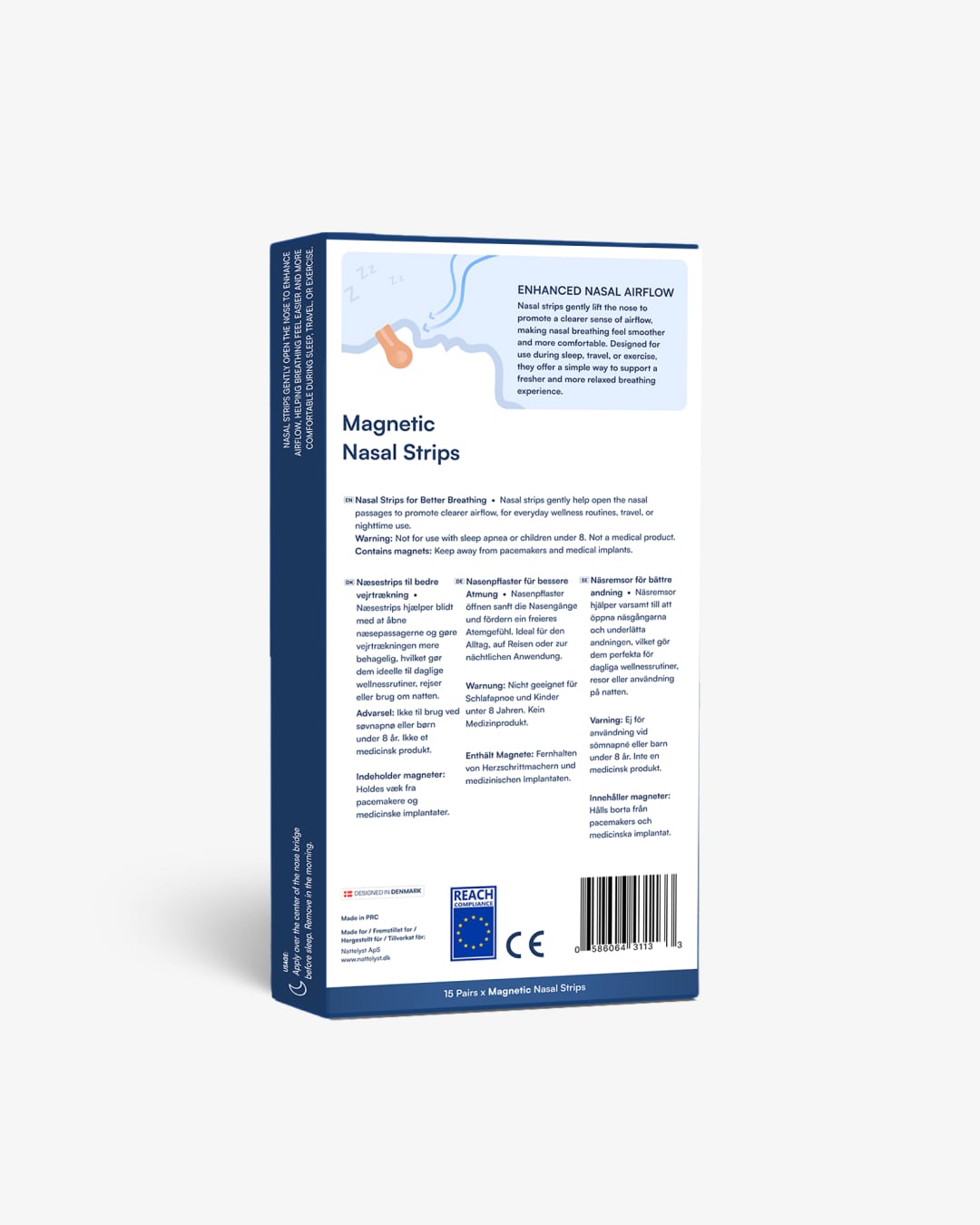 Magnetiske nesestrips (bedre pust) Nattelyst™