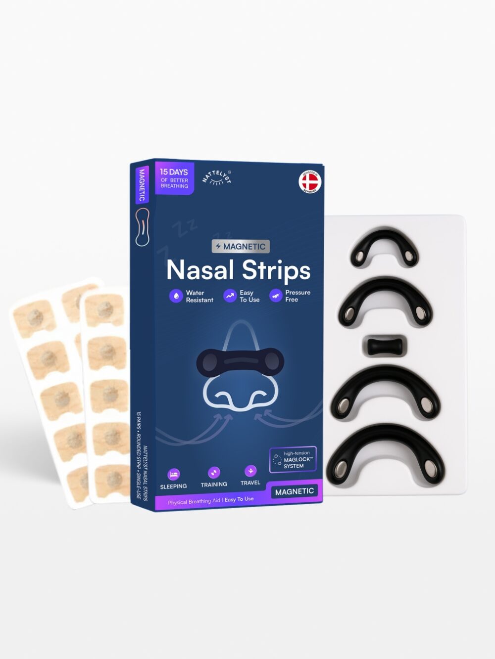 Magnetiske nesestrips (bedre pust) Nattelyst™