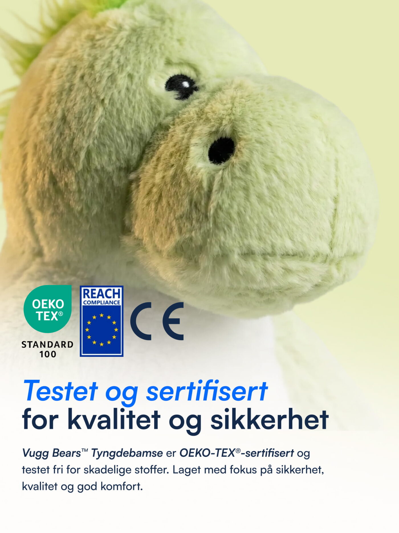 Benny (Grønn Drage Tyngdebamse) Vugg Bears™