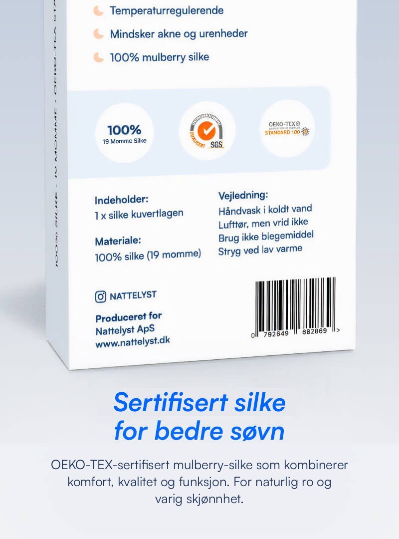 Formsydd laken i 100% Morbærsilke (OEKO-TEX) Beige