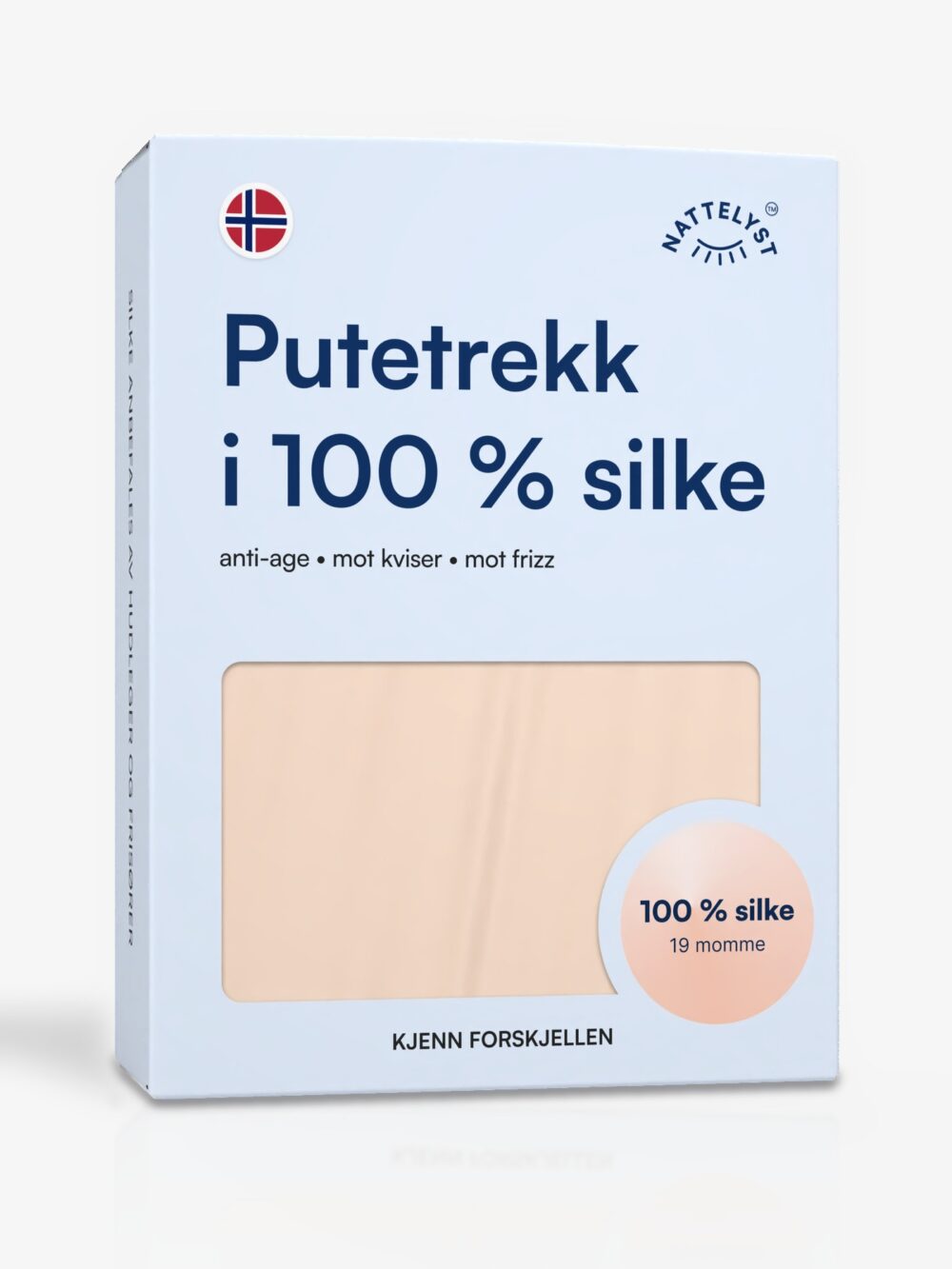 Putetrekk i 100 % morbærsilke (OEKO-TEX) Beige