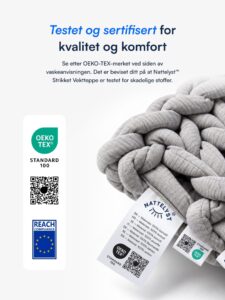 Nattelyst™ Strikket Vektteppe